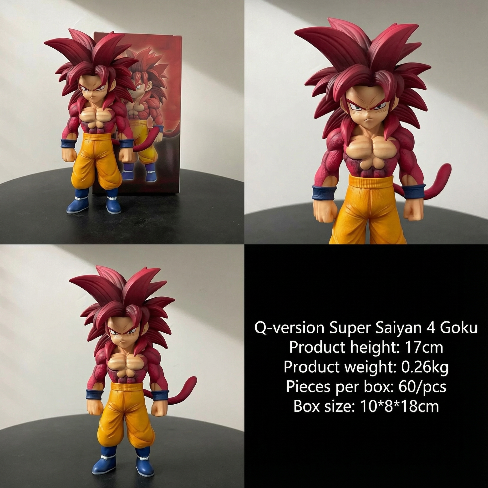 Super Saiyan 4 Goku Chibi Q-Version GK Statue - Dragon Ball GT Anime Model Collectible - Cosplee