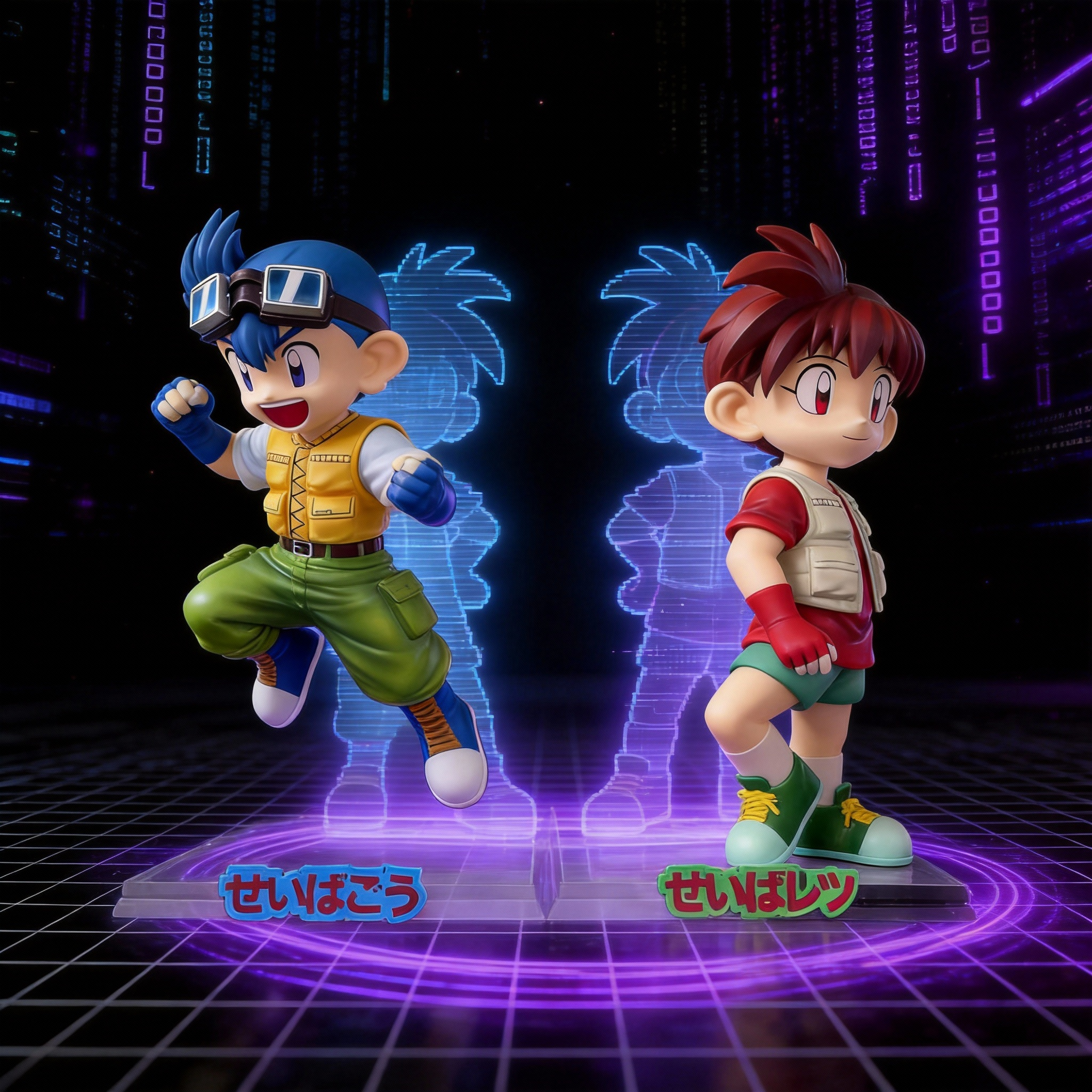 Double Dragon Brothers & Dash! Yonkuro Mini Figure Set - Dragon Ball & Dash! Yonkuro Crossover Model - Cosplee