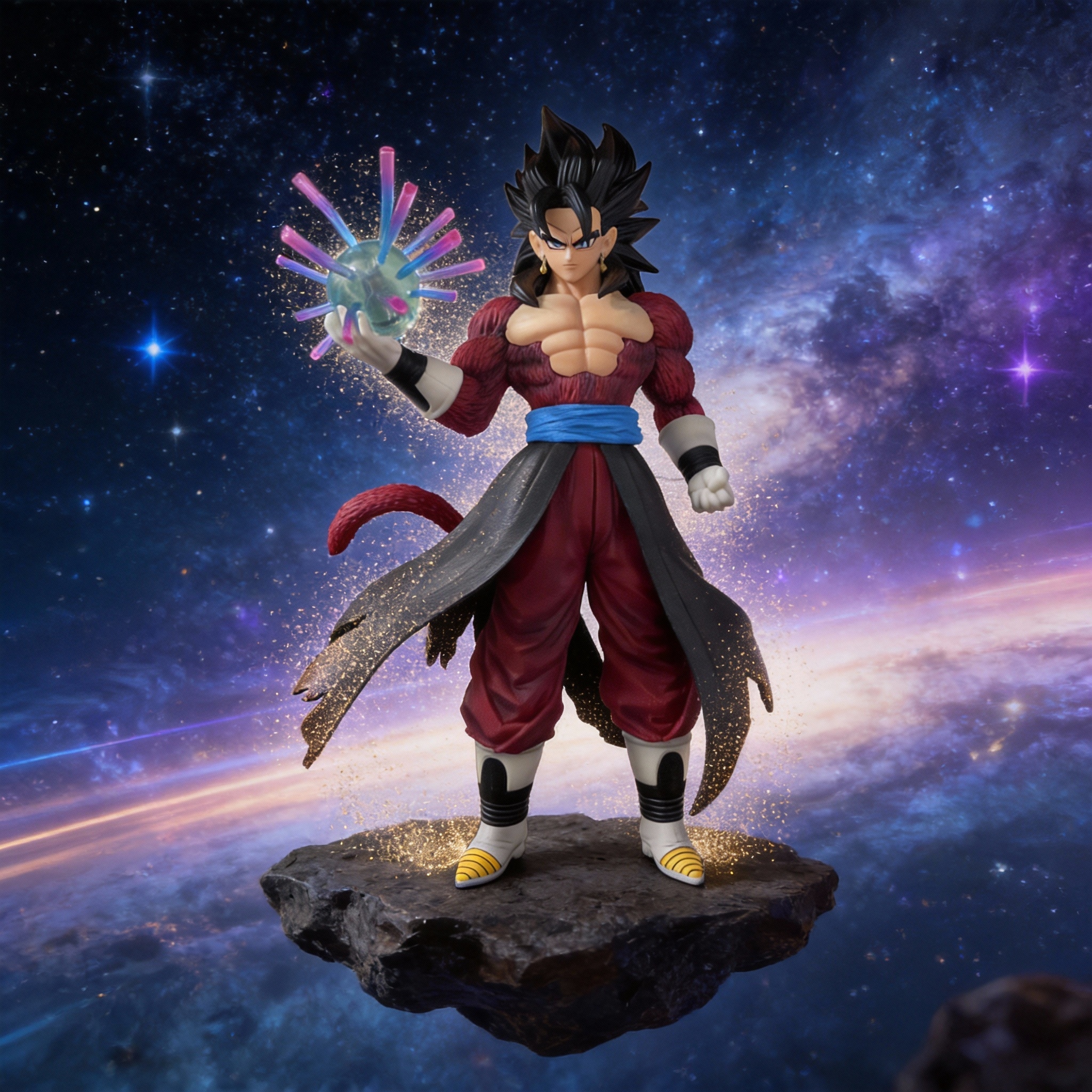 Super Saiyan 4 Gogeta Double Transformation Light-Up GK Statue - Dragon Ball GT Collectible Figure - Cosplee