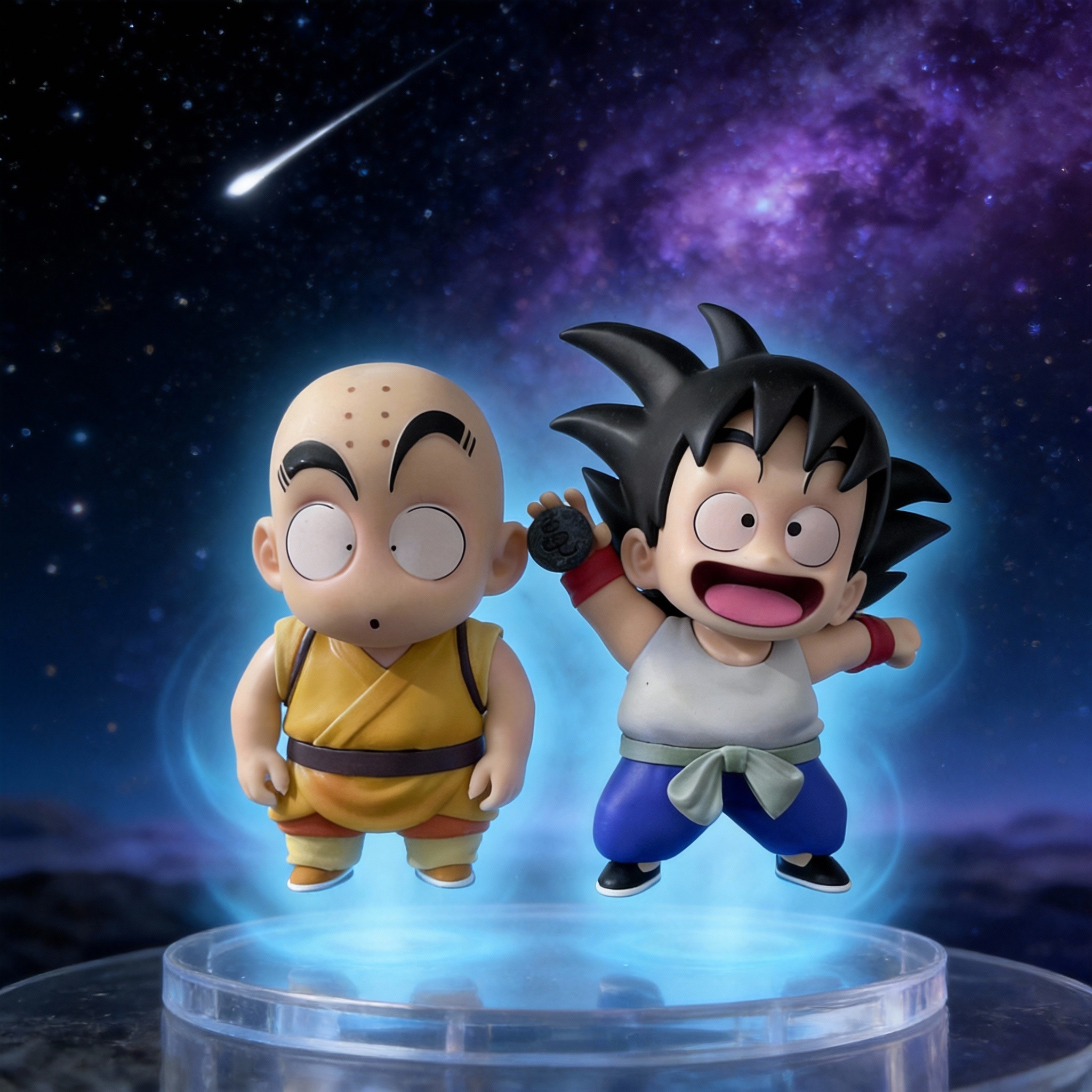 Dragon Ball Comic Kid Goku & Krillin Chibi Q-Version GK Statue Set - Anime Collectible Figures - Cosplee