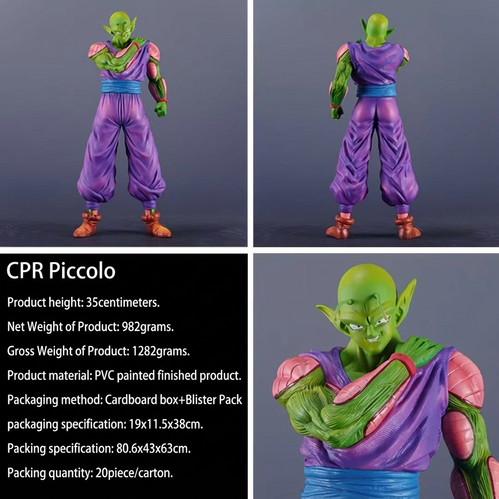 Piccolo Standing Pose Statue - Dragon Ball Z Anime Collectible Figure with Color Box - Cosplee