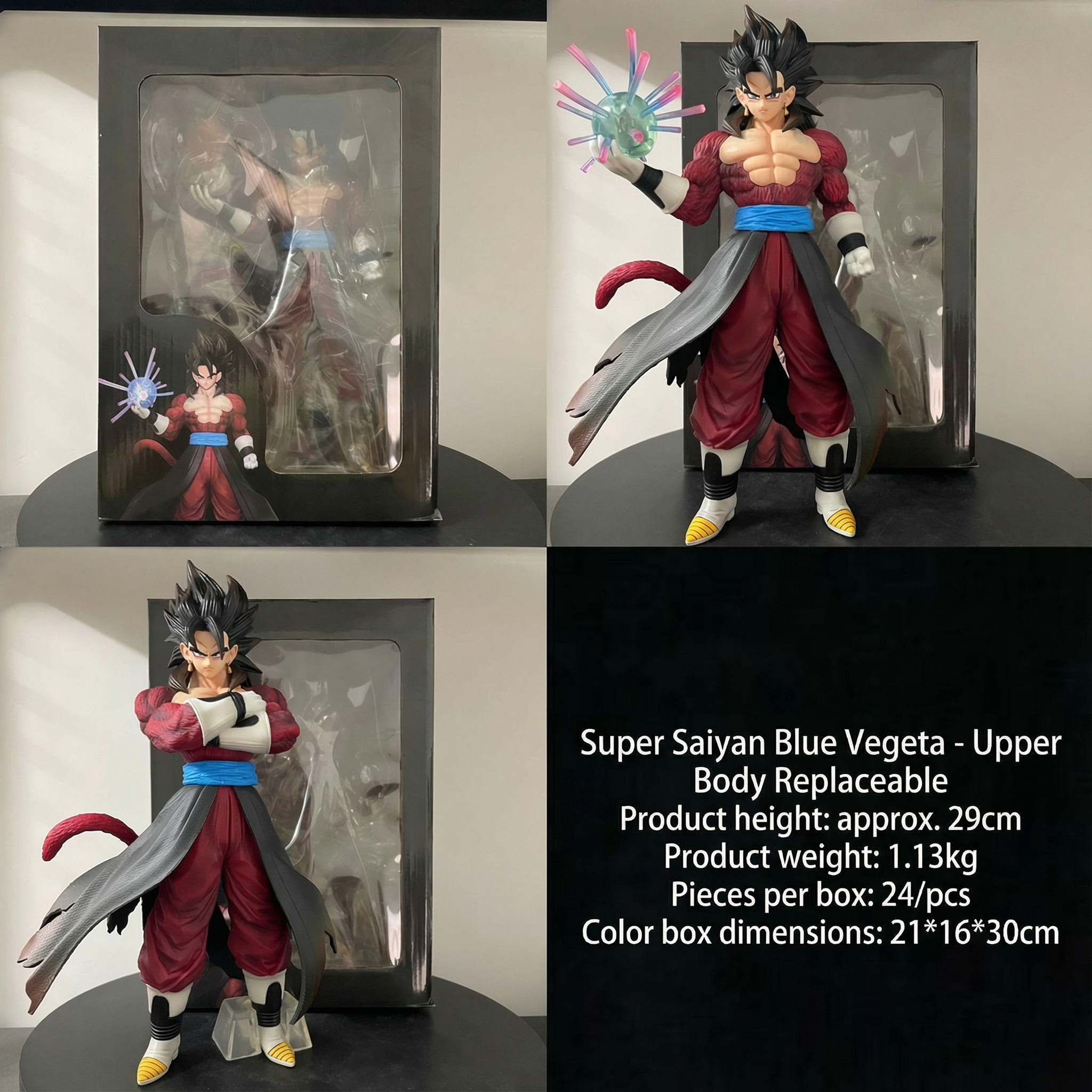 Super Saiyan 4 Gogeta Double Transformation Light-Up GK Statue - Dragon Ball GT Collectible Figure - Cosplee