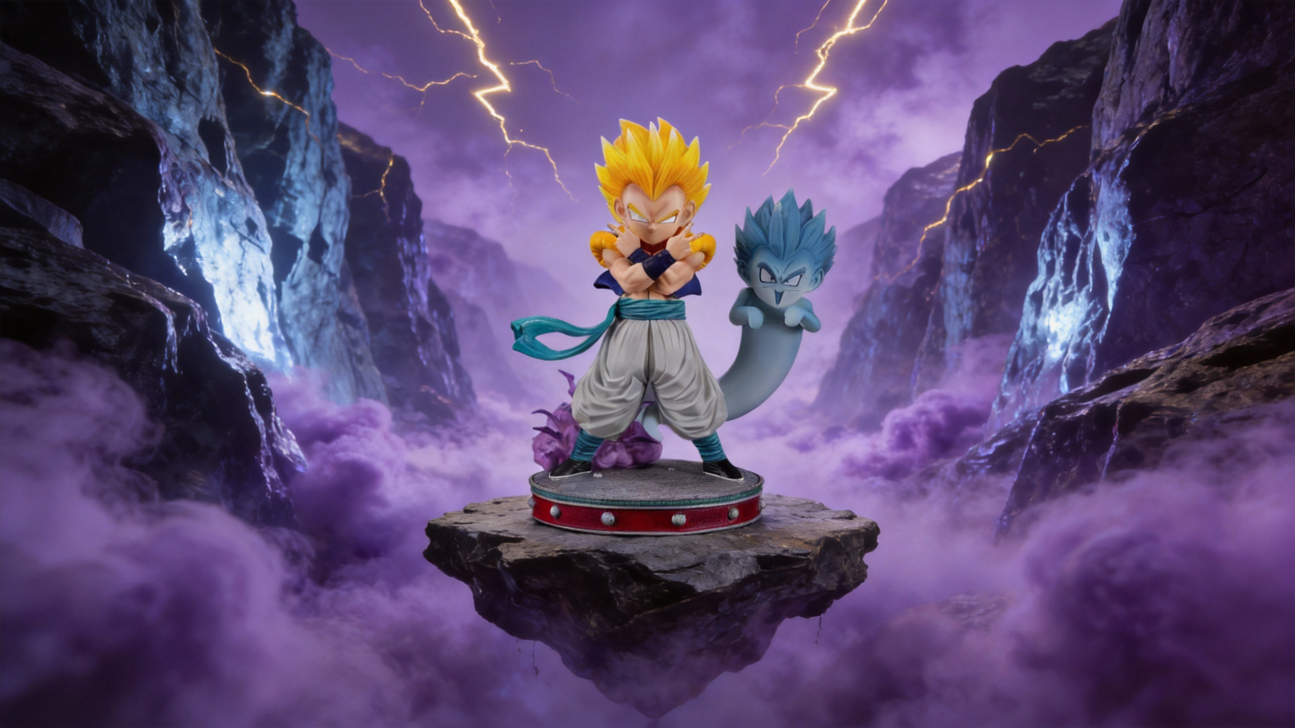 The Golden Brat & The Azure Wraith: Decoding the Surreal Color Palette and Translucent Artistry of Gotenks CS Ghost Edition. - Cosplee